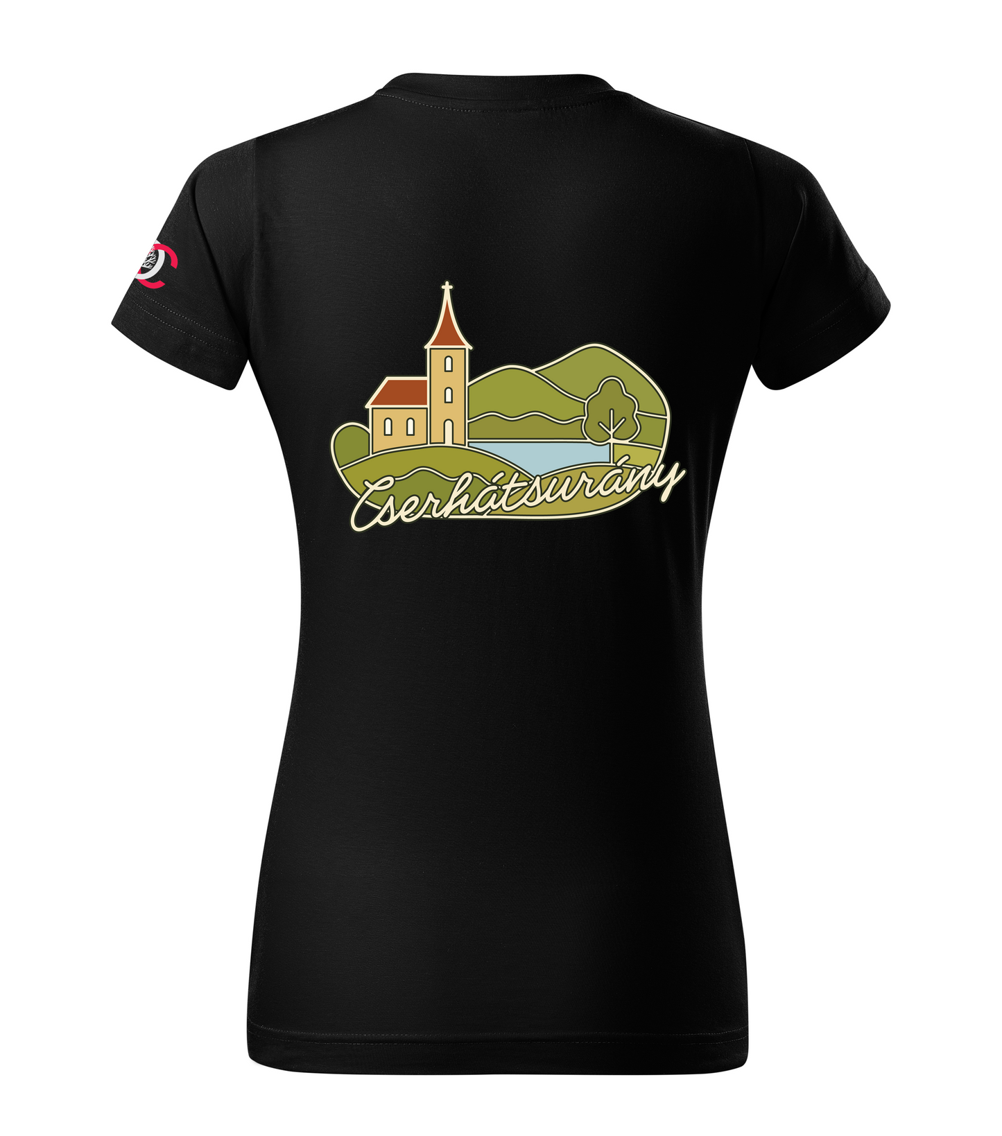 Black T-shirt with Cserhatsurany design