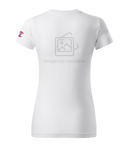 White T-shirt with Image not available design