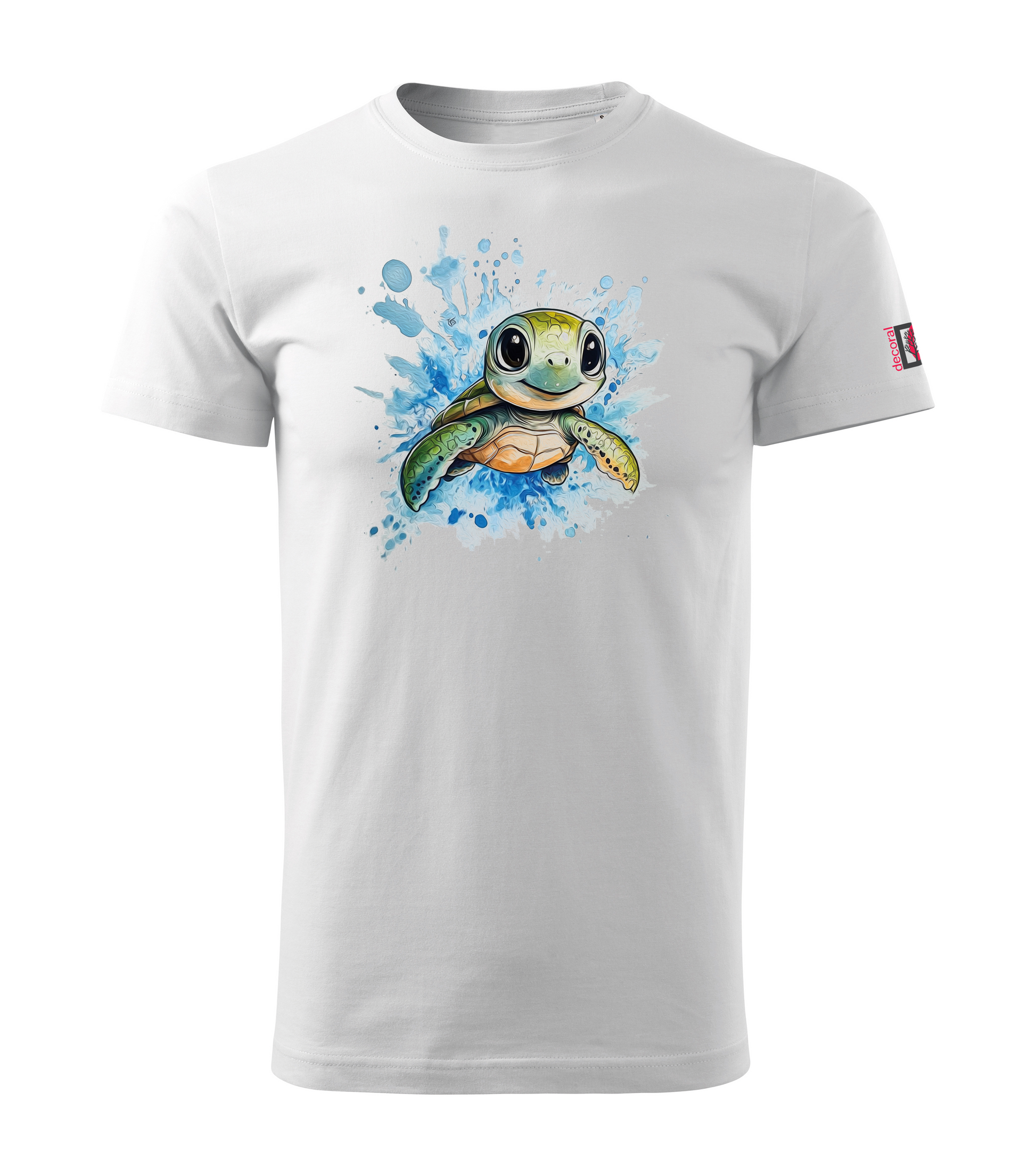 White T-shirt with turtle design