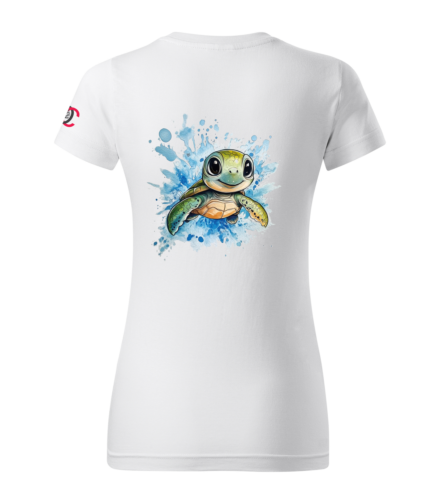 White T-shirt with turtle design
