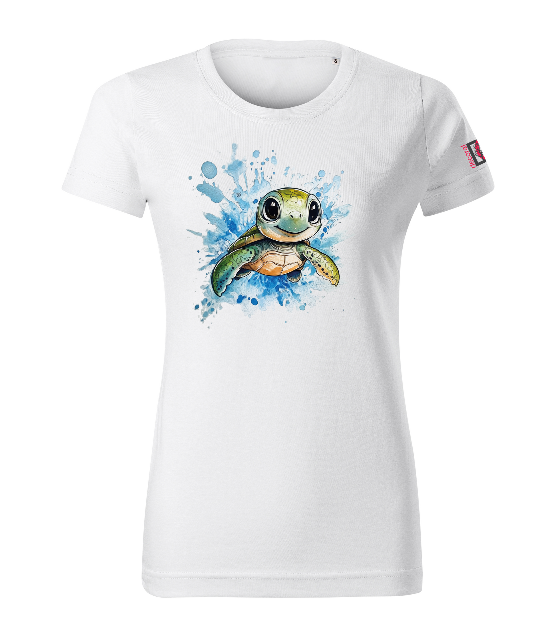 White T-shirt with turtle design