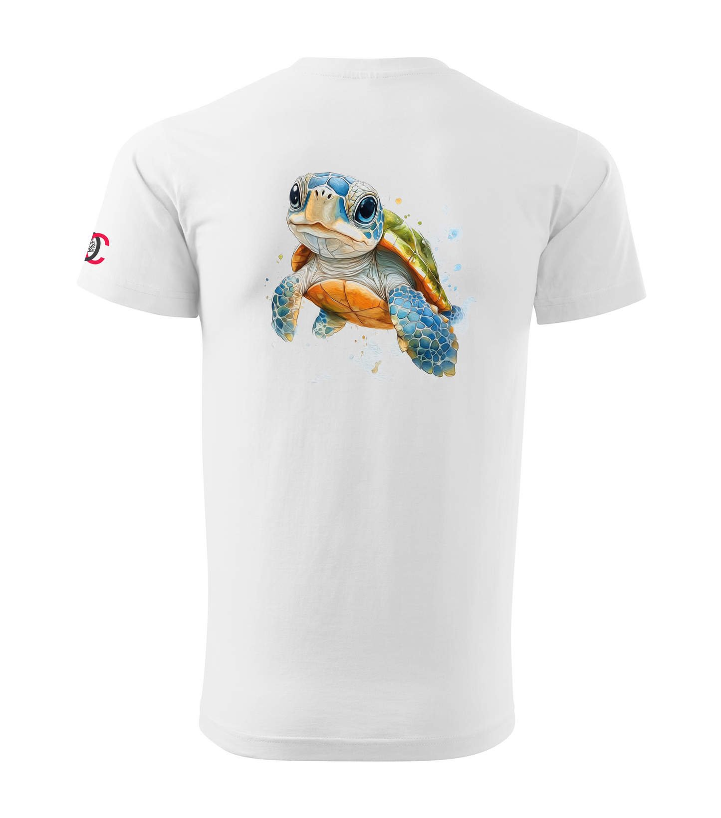White T-shirt with turtle design
