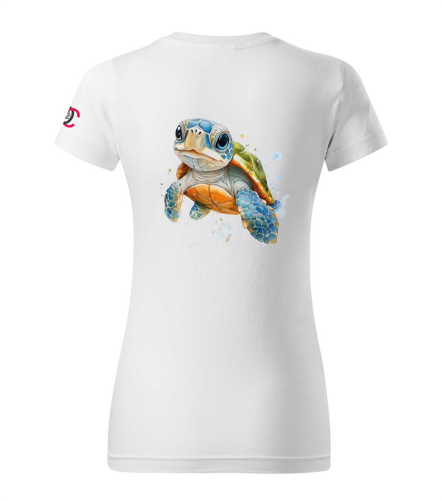 White T-shirt with turtle design