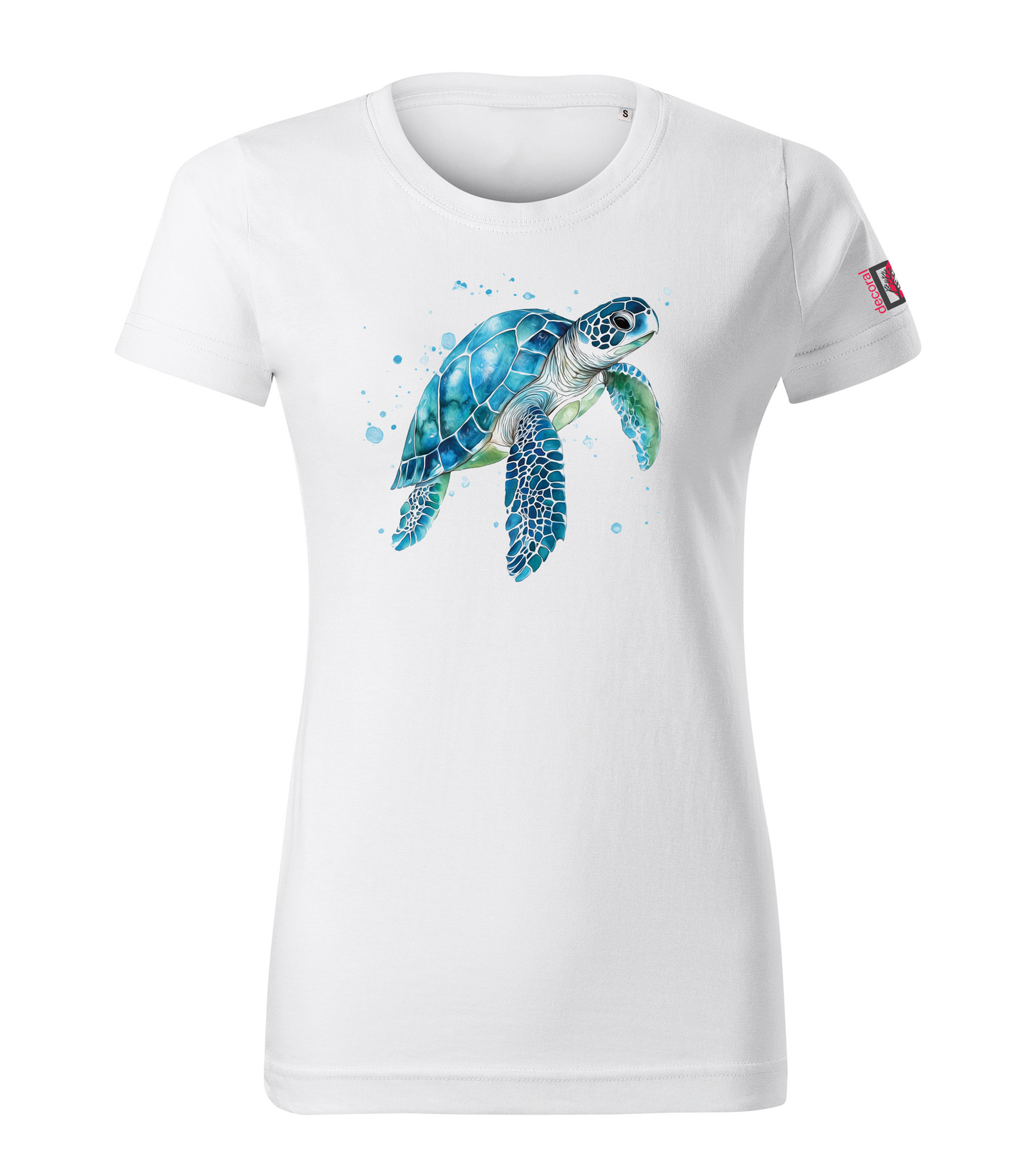 White T-shirt with turtle design