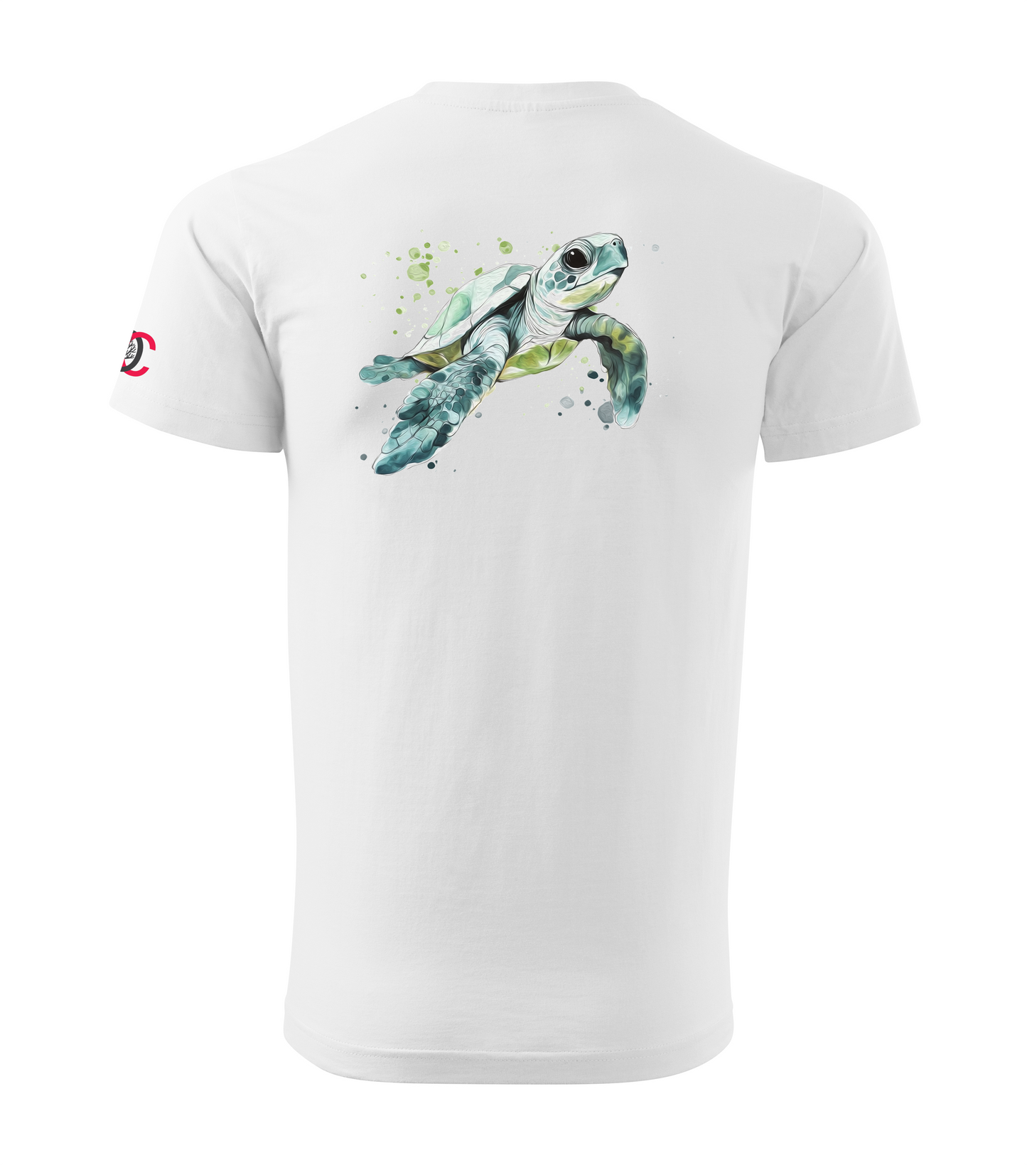 White T-shirt with turtle design