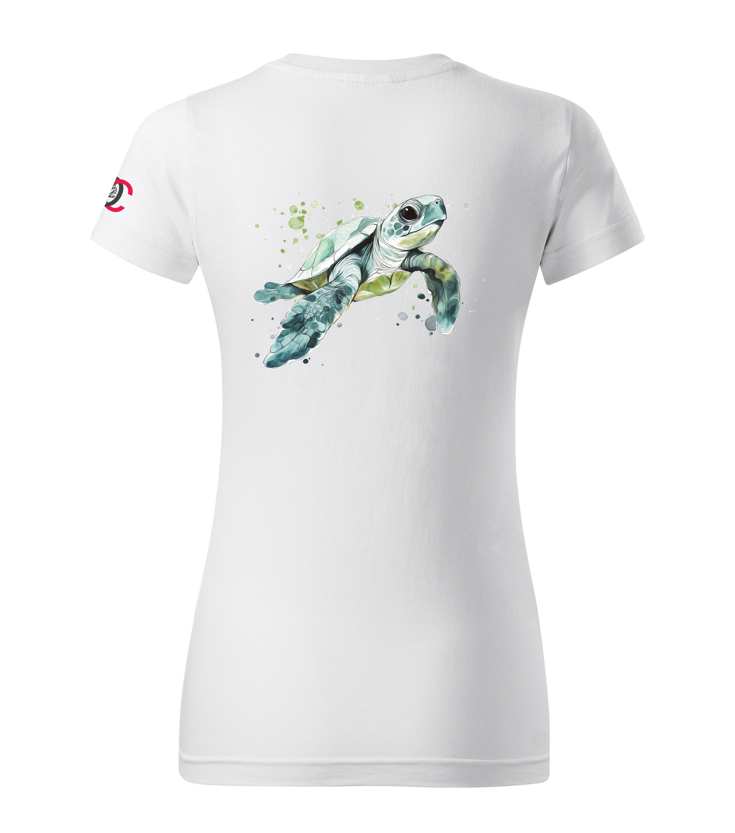 White T-shirt with turtle design