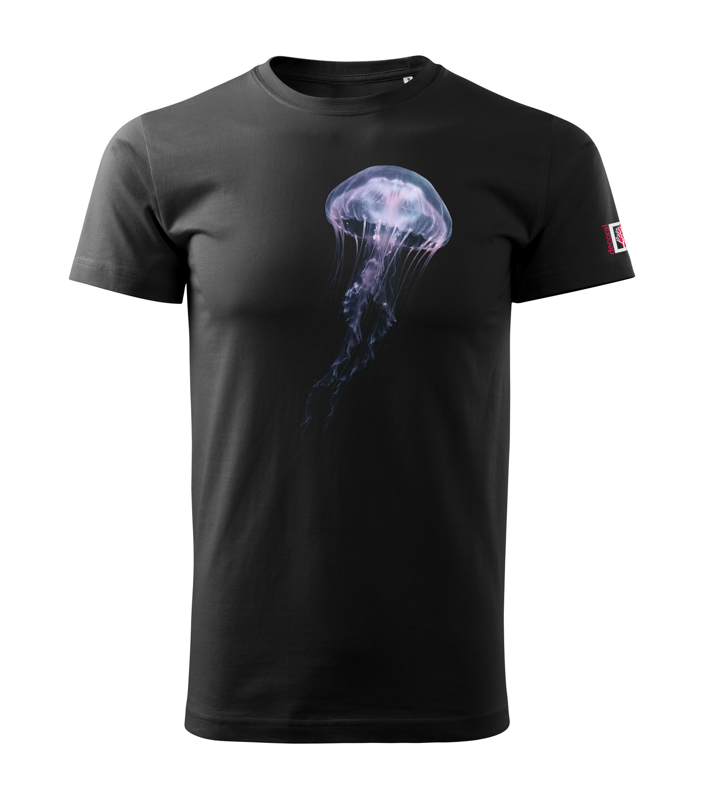 Black T-shirt with jellyfish design