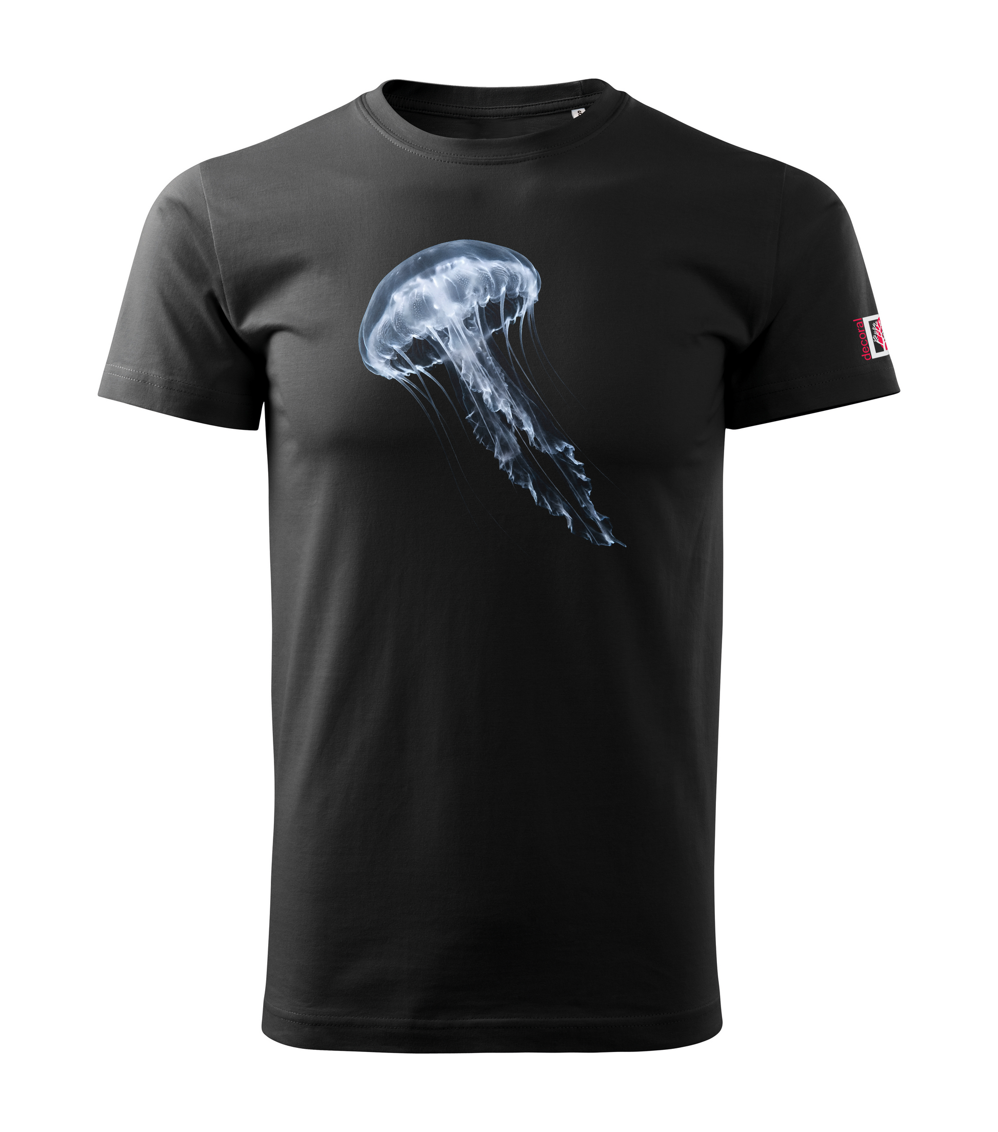Black T-shirt with jellyfish design