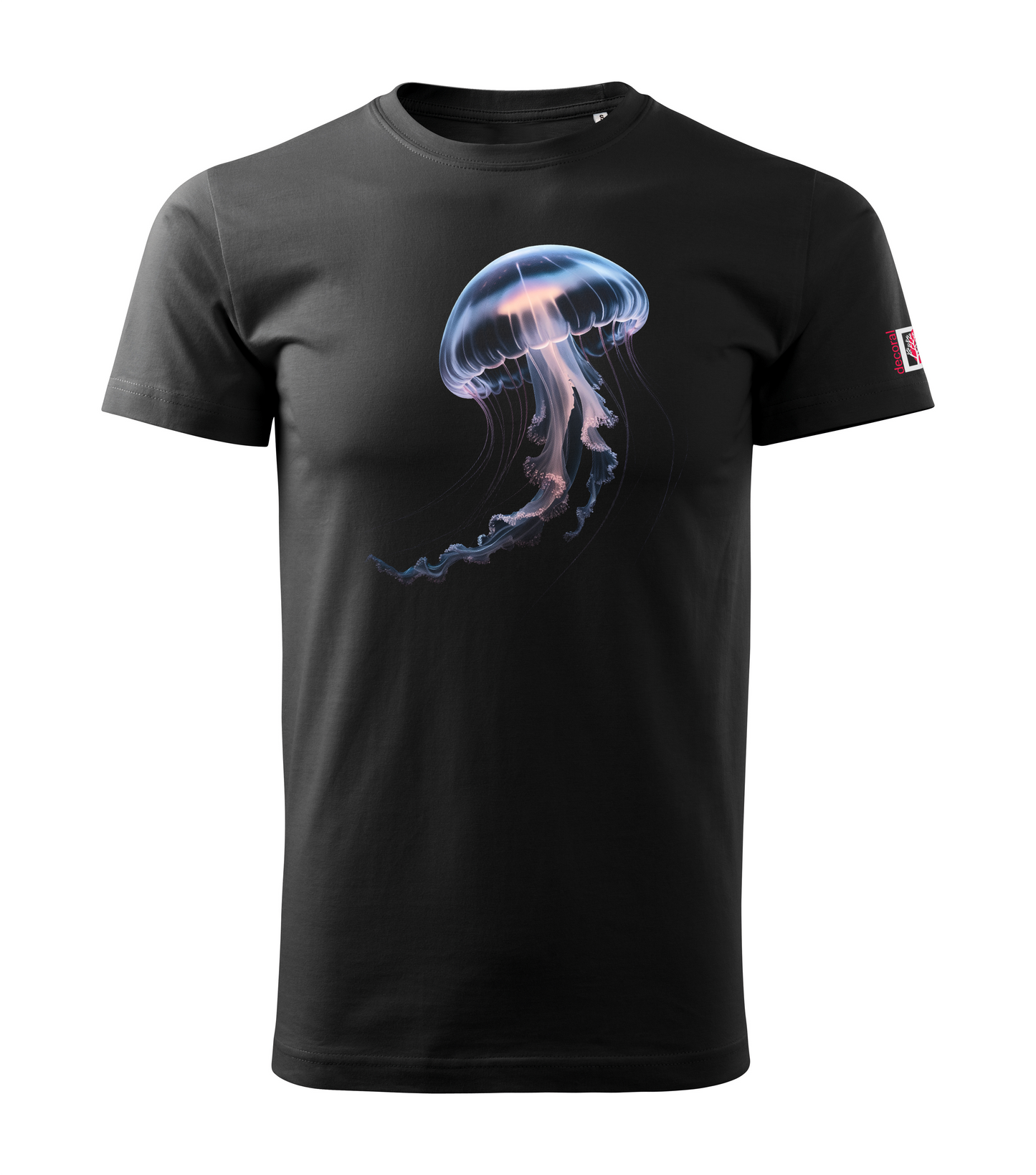 Black T-shirt with jellyfish design