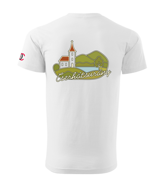 White T-shirt with Cserhatsurany design