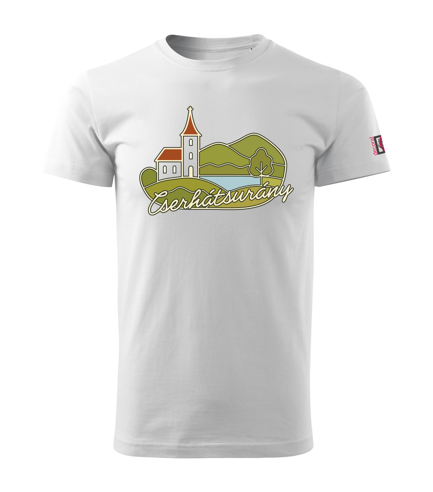 White T-shirt with Cserhatsurany design