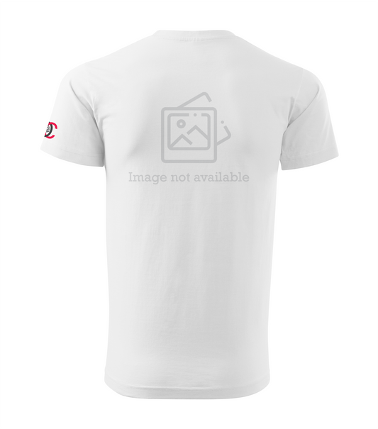 White T-shirt with Image not available design