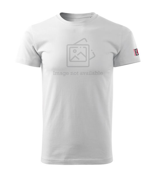 White T-shirt with Image not available design