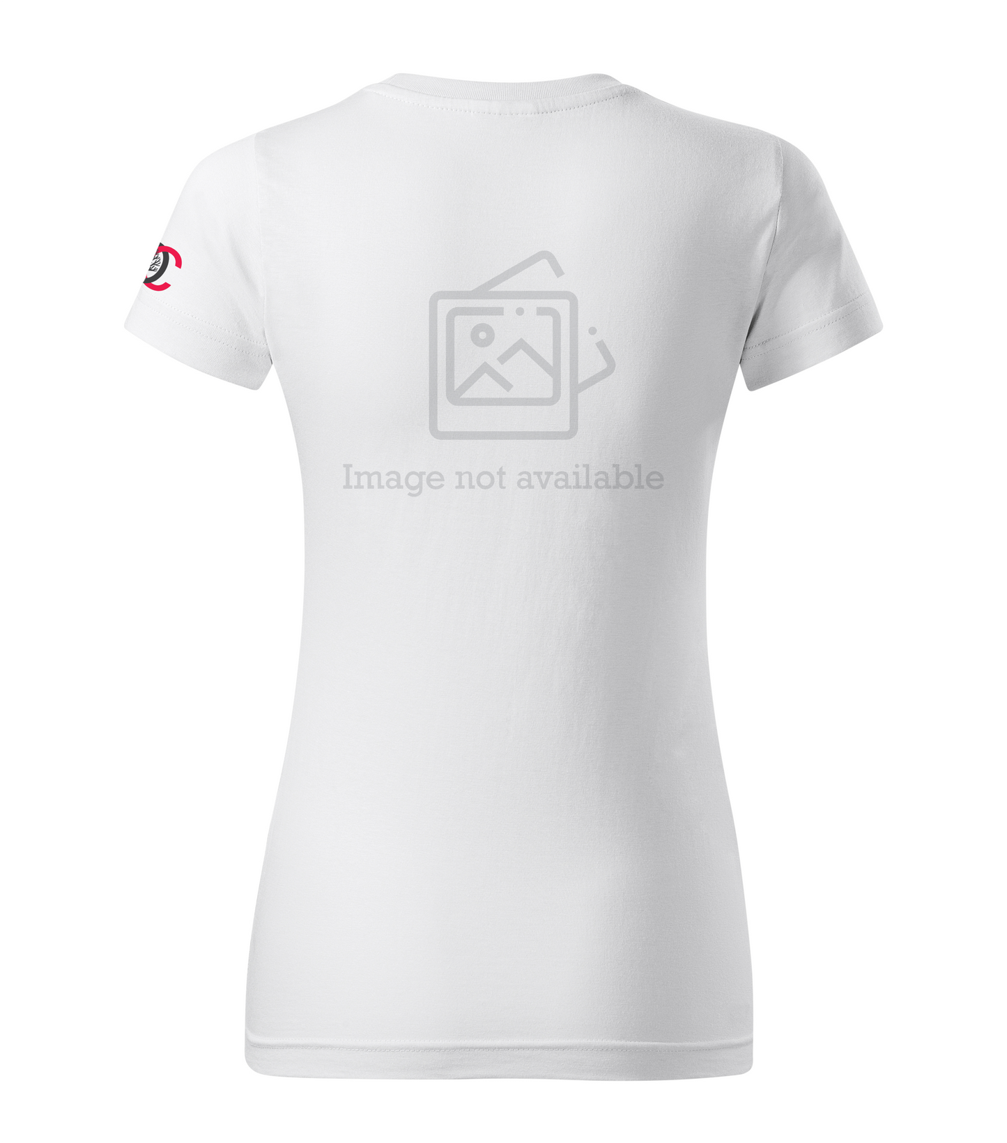 White T-shirt with Image not available design