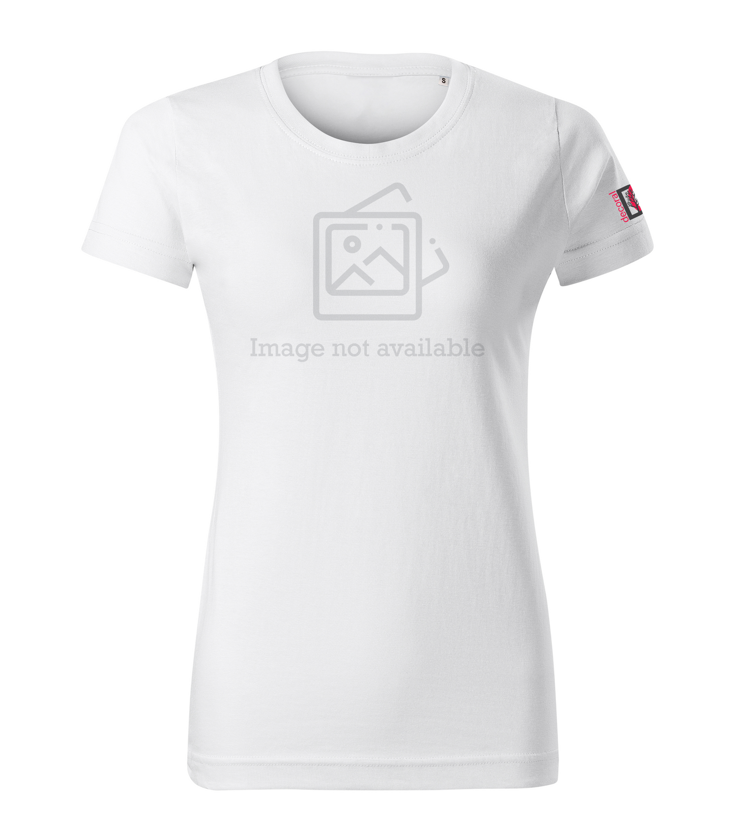 White T-shirt with Image not available design