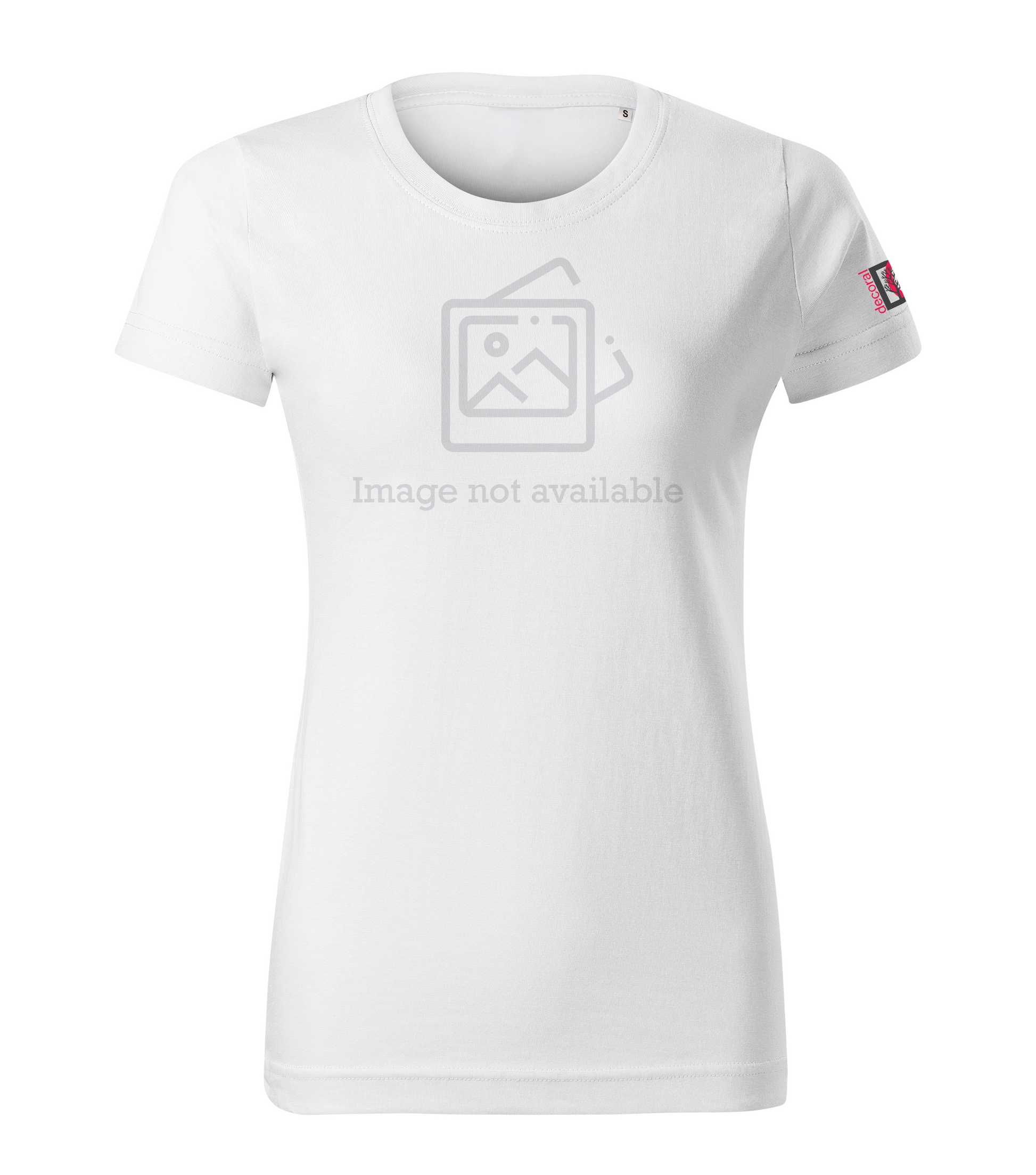 White T-shirt with Image not available design