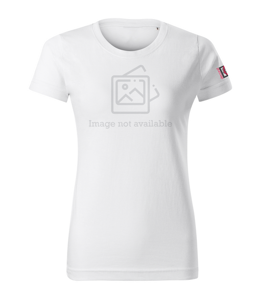 White T-shirt with Image not available design