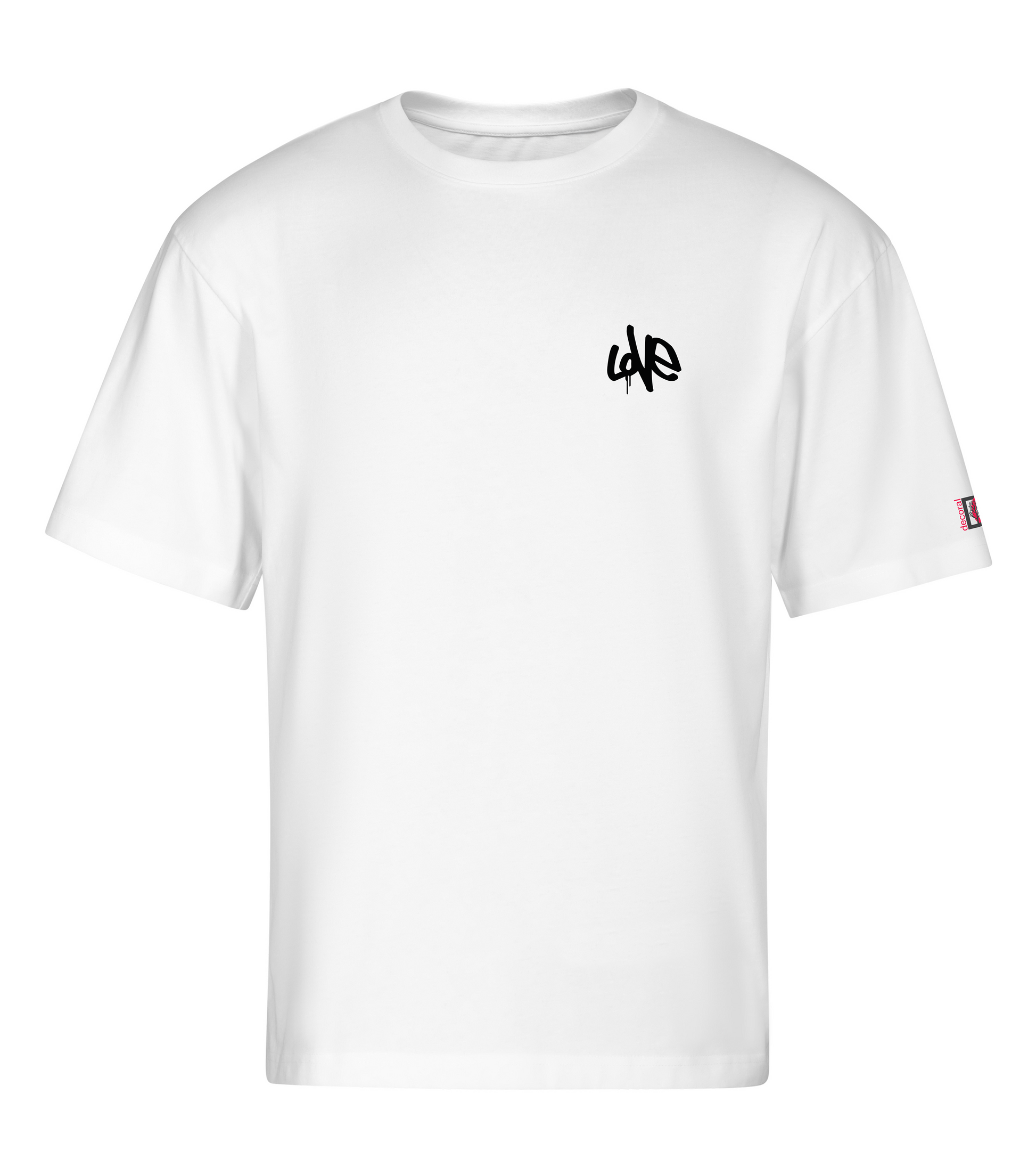 White oversized T-shirt with graffiti design