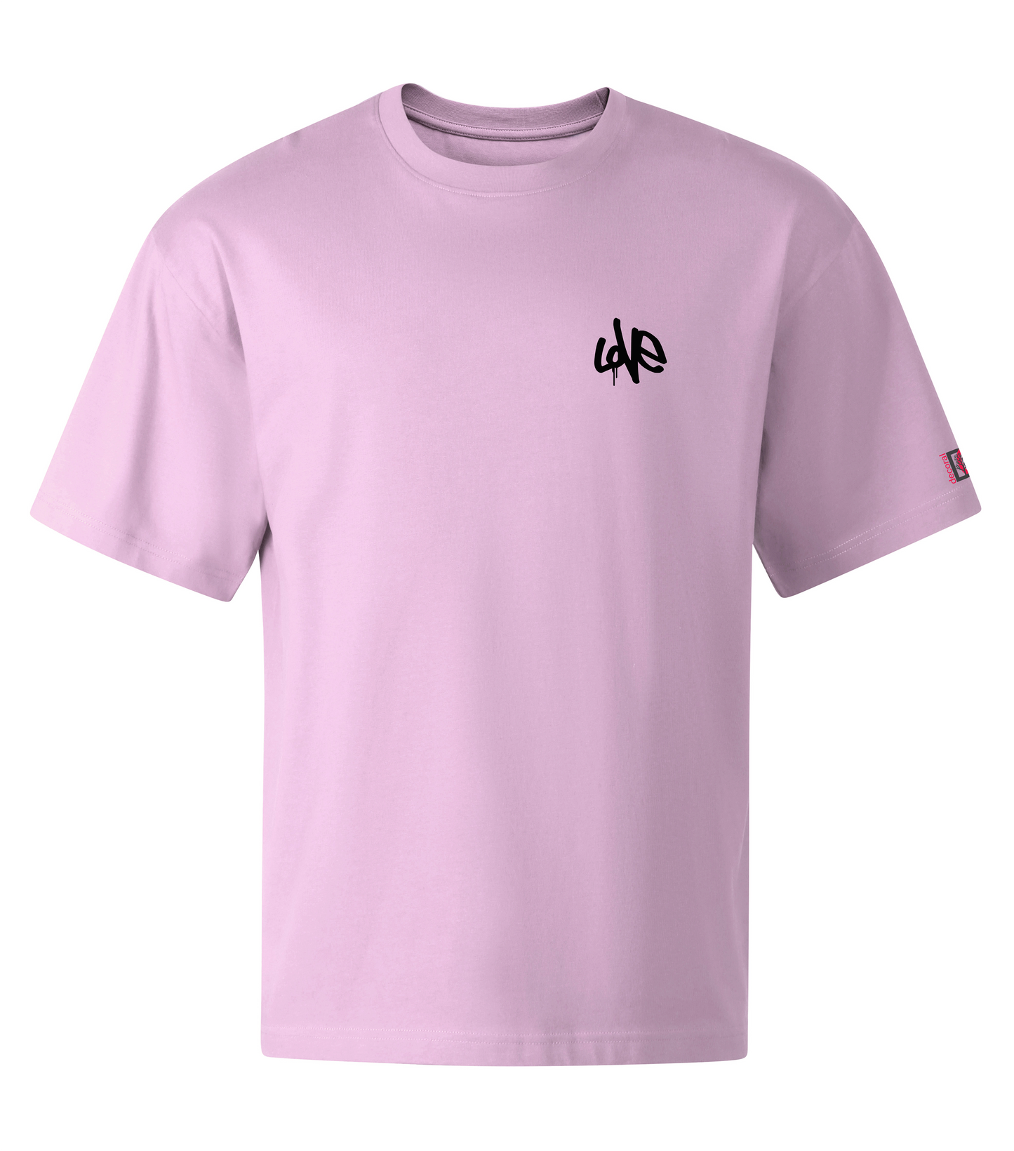 Pink oversized T-shirt with graffiti design